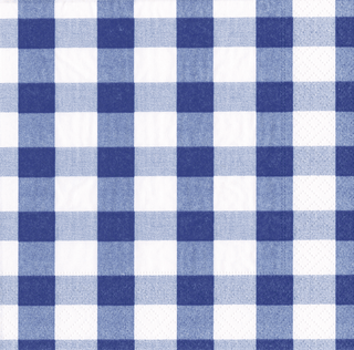 Caspari Gingham Blue Napkin Luncheon 17070L