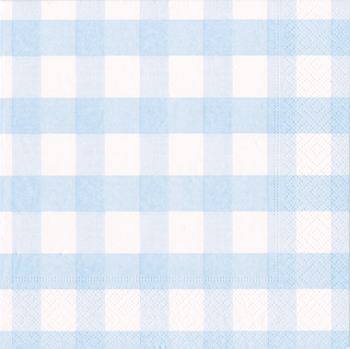 Caspari Gingham Light Blue Napkin Luncheon 17072L