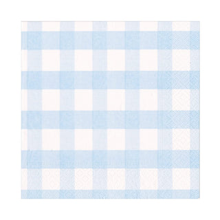Caspari Gingham Light Blue Napkin Luncheon 17072L