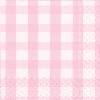 Caspari Gingham Pink Napkin Luncheon 17073L