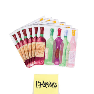 Caspari Wine Bottles  Napkin Box Cocktail - 40 per box 17090B