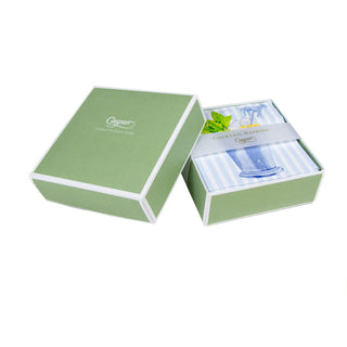 Caspari Mint Julep Blue  Napkin Box Cocktail - 40 per box 17100B