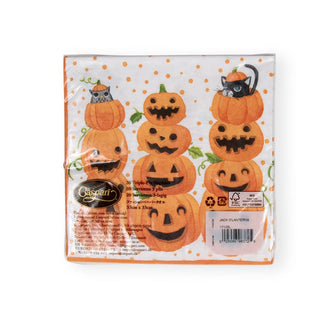 Caspari Jack O'lanterns Paper Luncheon Napkins - 20 Per Package 17120L