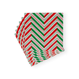 Caspari Candy Cane Stripes Paper Luncheon Napkins - 20 Per Package 17130L