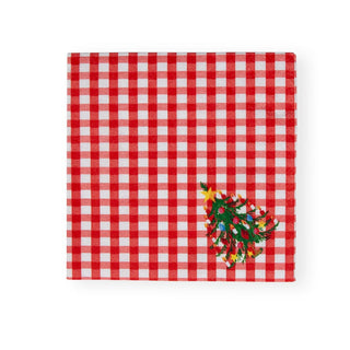 Caspari Christmas Tree Gingham Napkin Luncheon 17170L