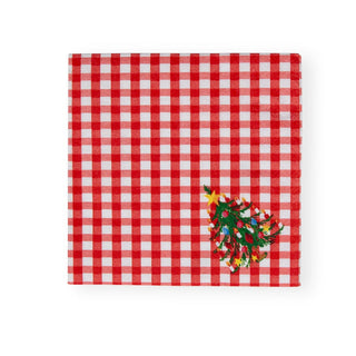 Caspari Christmas Tree Gingham Paper Luncheon Napkins - 20 Per Package 17170L