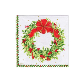 Caspari Jolly St. Nick Napkin Cocktail 17180C