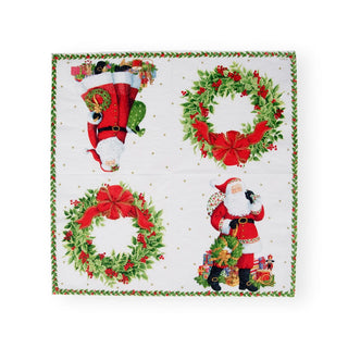 Caspari Jolly St. Nick Napkin Luncheon 17180L