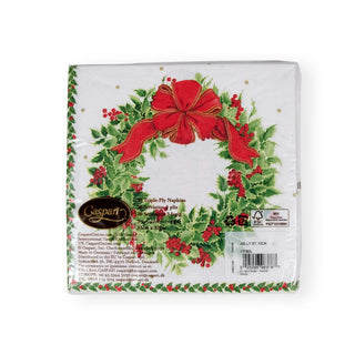Caspari Jolly St. Nick Paper Luncheon Napkins - 20 Per Package 17180L