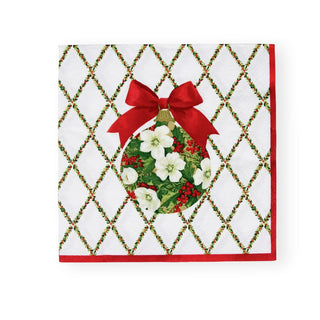 Caspari Ornament and Trellis Paper Dinner Napkins - 20 Per Package 17210D