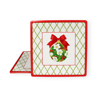 Caspari Ornament and Trellis Paper Dinner Plates - 8 Per Package 17210DP