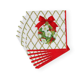 Caspari Ornament and Trellis Paper Luncheon Napkins - 20 Per Package 17210L