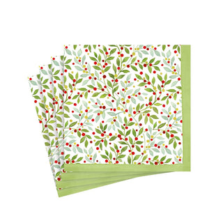 Caspari Twining Greenery Napkin Cocktail 17220C