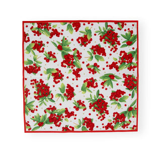 Caspari Christmas Berry Paper Luncheon Napkins in Red - 20 Per Package 17230L