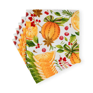 Caspari Orange Spice Paper Cocktail Napkins - 20 Per Package 17250C