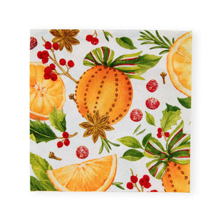 Caspari Orange Spice Paper Cocktail Napkins - 20 Per Package 17250C