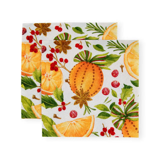 Caspari Orange Spice Paper Cocktail Napkins - 20 Per Package 17250C