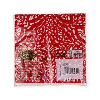 Caspari Annika Paper Cocktail Napkins in Red - 20 Per Package 17300C