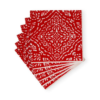 Caspari Annika Red Napkin Cocktail 17300C