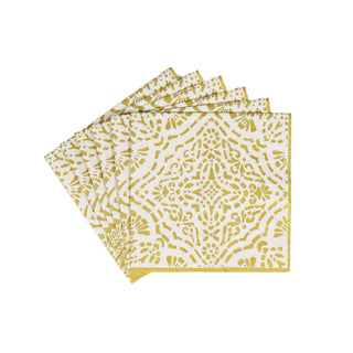 Annika Ivory/Gold  Napkin Box Cocktail - 40 per box