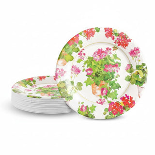 Caspari Trailing Geranium Salad/Dessert Plates 17320SP