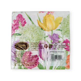 Caspari Spring Flower Show Napkin Cocktail 17350C
