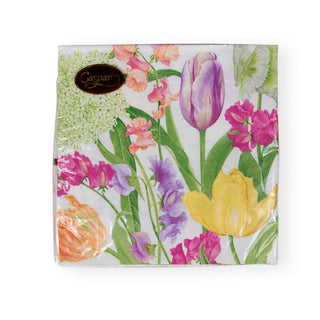 Caspari Spring Flower Show Luncheon Napkins - 20 Per Package 17350L