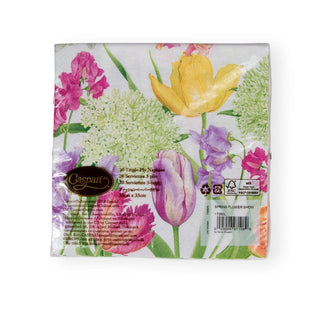 Caspari Spring Flower Show Luncheon Napkins - 20 Per Package 17350L