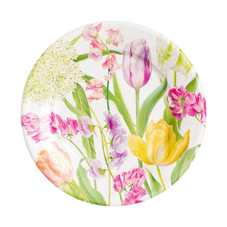 Caspari Spring Flower Show Salad & Dessert Plates - 8 Per Package 17350SP