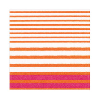 Breton Stripe-Coral/Fuchsia Napkin Luncheon