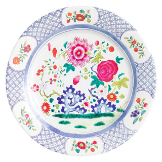 Caspari Floral Porcelain Dinner Plates - 8 Per Package 17380DP