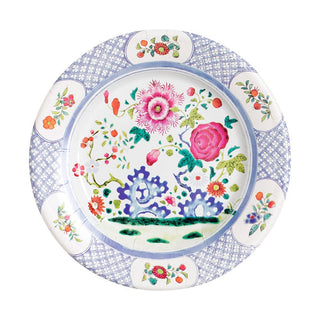 Caspari Floral Porcelain Salad & Dessert Plates - 8 Per Package 17380SP