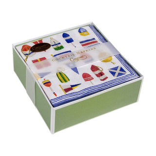 Caspari Nantucket  Napkin Box Cocktail - 40 per box 17400B