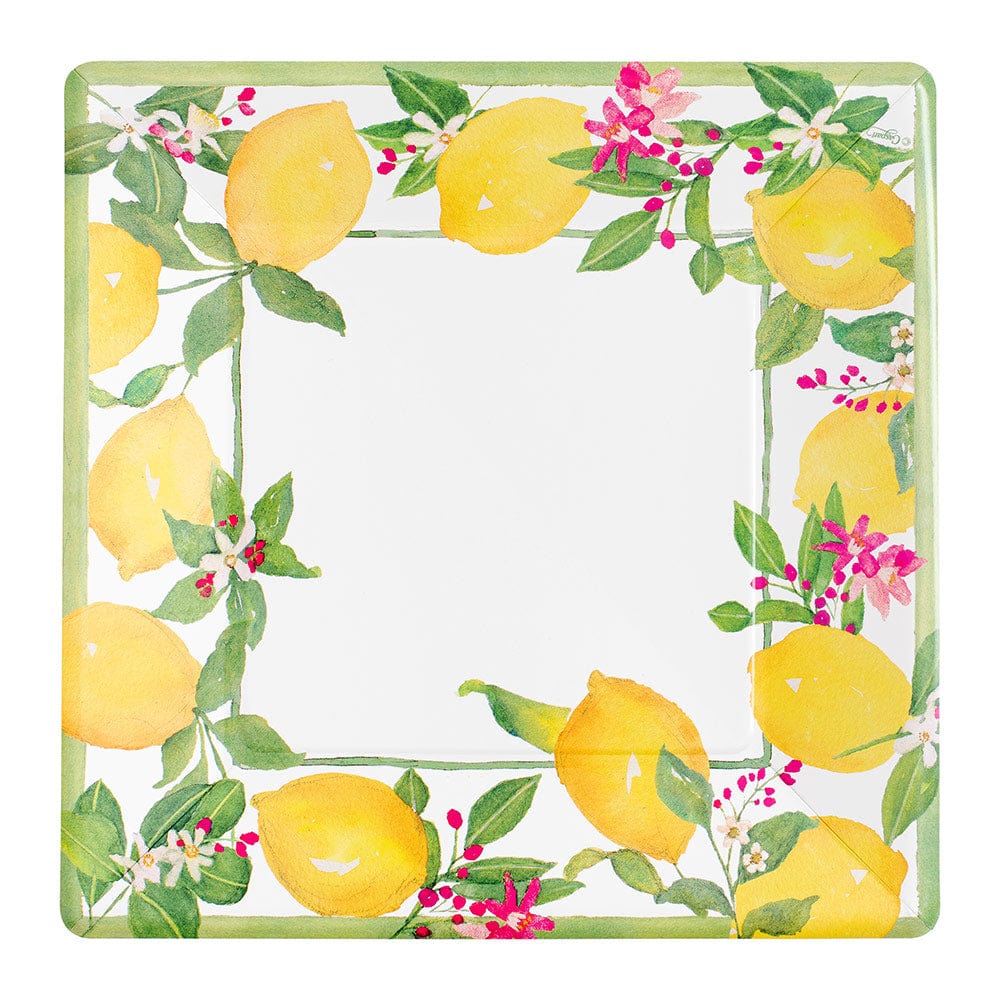 Personalized Stationery Notecards, Lemon Border Set