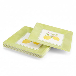 Caspari Limoncello  Sq Salad/Dessert Plates Square 17410SP