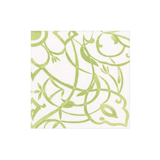 Caspari Algarve Moss Paper Linen Boxed Cocktail Napkins - 30 Per Package 17462B