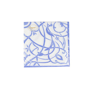 Caspari Algarve Ceramic Blue Paper Linen Dinner Napkins - 12 Per Package 17463DG