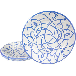 Caspari Algarve Ceramic Blue Dinner Plates 17463DP