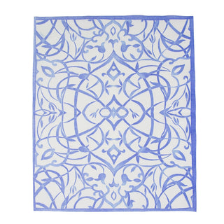Caspari Algarve Ceramic Blue-Paper Linen Guest Towels Airlaid - 12 In 17463GG
