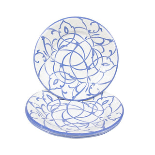 Caspari Algarve Ceramic Blue Salad/Dessert Plates 17463SP