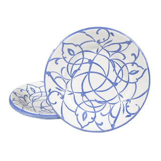 Caspari Algarve Ceramic Blue Salad/Dessert Plates 17463SP
