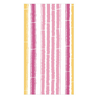 Caspari Bamboo Stripe Fuchsia/Pink Guest Towel 17471G