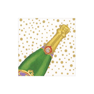 Caspari Sparkling White Napkin Cocktail 17480C