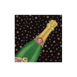 Caspari Sparkling Black Napkin Cocktail 17481C