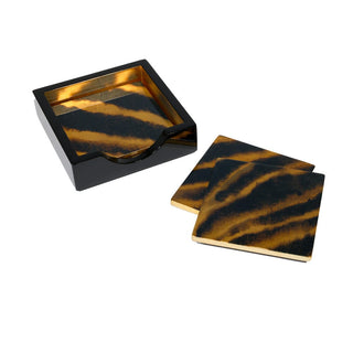 Caspari Go Wild Lacquer Coasters Set Of 4 17520LQCSET