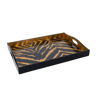Caspari Go Wild Lacquer Large Rectangle Tray-21X15 17520LQREC