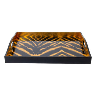 Caspari Go Wild Lacquer Large Rectangle Tray - 21X15 17520LQREC