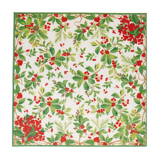 Caspari Holly Chintz White Napkin Luncheon 17560L