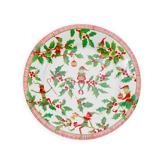 Caspari Jingle Elves Salad/Dessert Plates 17580SP