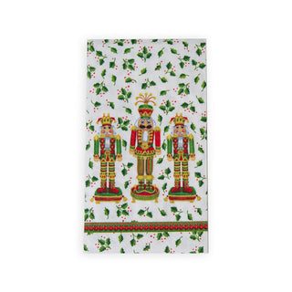 Caspari Nutcracker Christmas Guest Towel Napkins - 15 Per Package 17590G